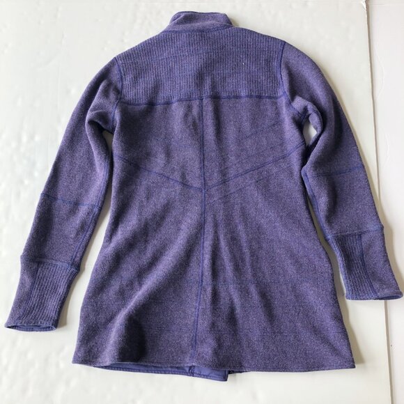 TITLE NINE Swacket Asymmetrical Zip Purple Wool Blend Jacket Hiking Womens Small - Picture 4 of 11